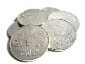 Никелирование монет "Sochi 2014"