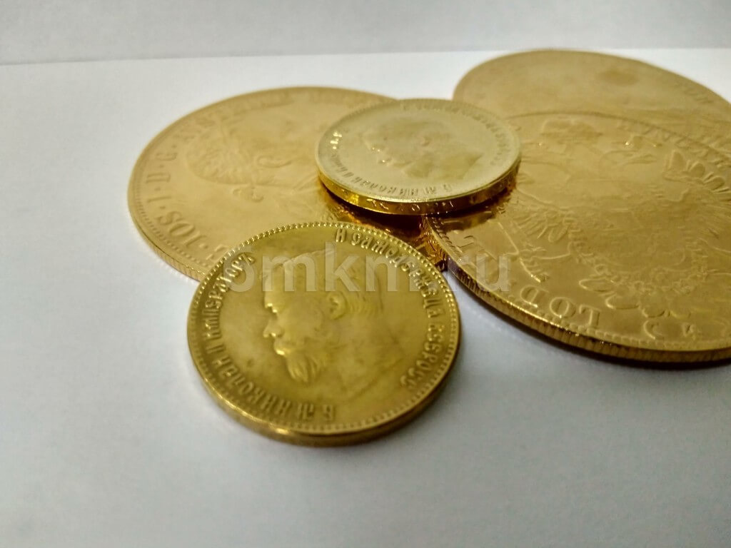 Золочение монет