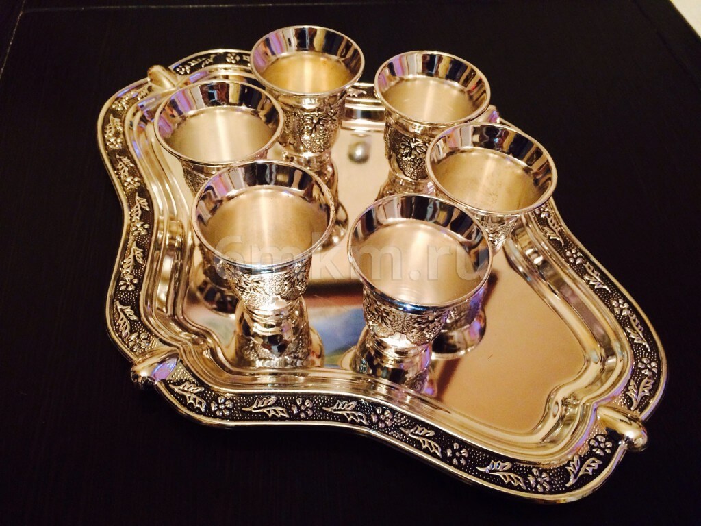 Реставрация покрытия сервиза по латуни