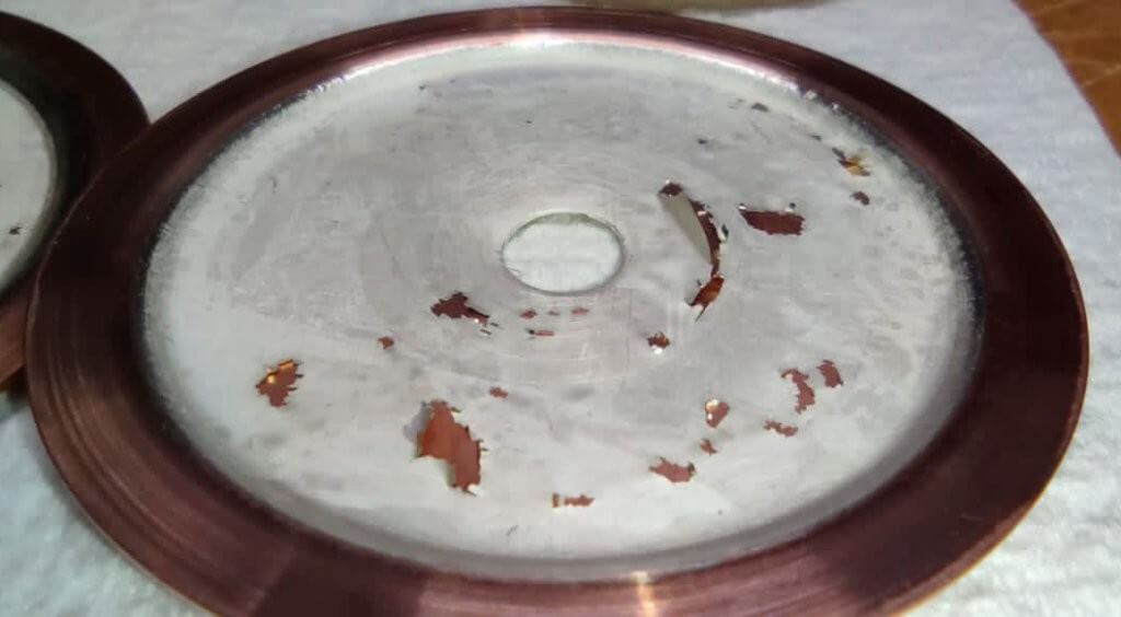 Виды брака в гальванике. Отслоение покрытия (отлуп)2